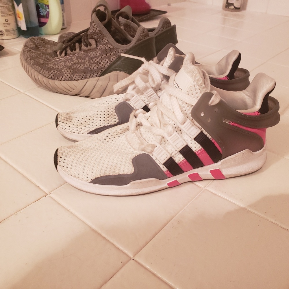 Addidas Olive pair and White w/stripes